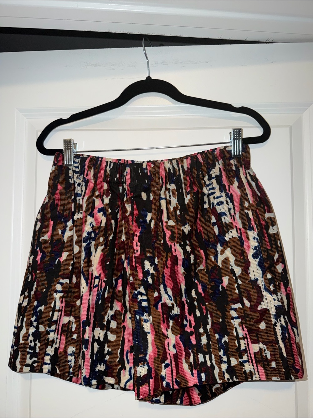 Marni Multicolor Printed Mini Skirt - Pink, Brown & Blue